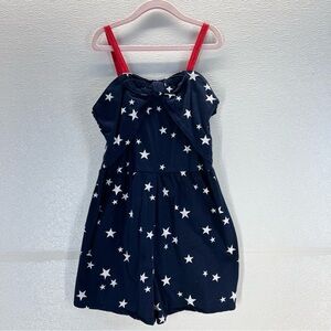 ⭐ Carter’s Girls Romper | Size 10/10A | Navy Stars Red Straps‎